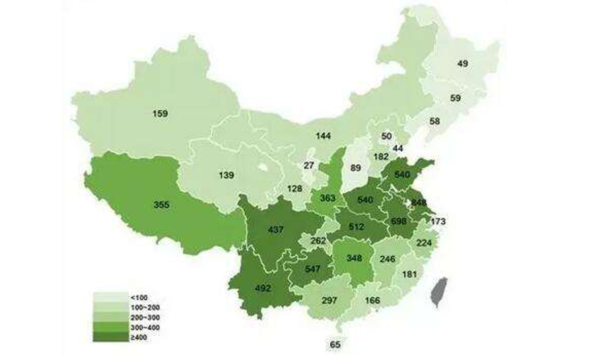 賦彩乳膠漆調色機銷量地圖