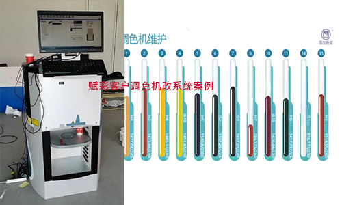 用對軟件拯救配方不夠用，全自動調色機改係統